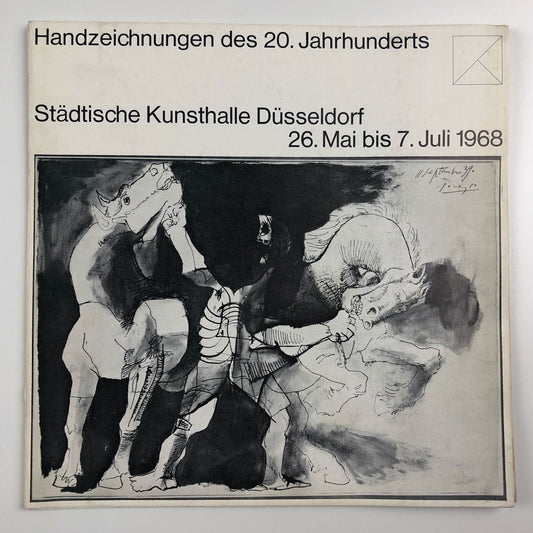 Handzeichnungen des 20. Jahrhunderts | Städtische Kunsthalle Düsseldorf folded exhibition card, 1968