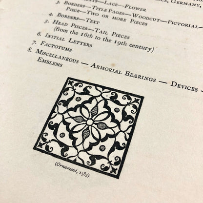 Prospectus for English Printers’ Ornaments Henry R. Plomer | Grafton & Co 1923