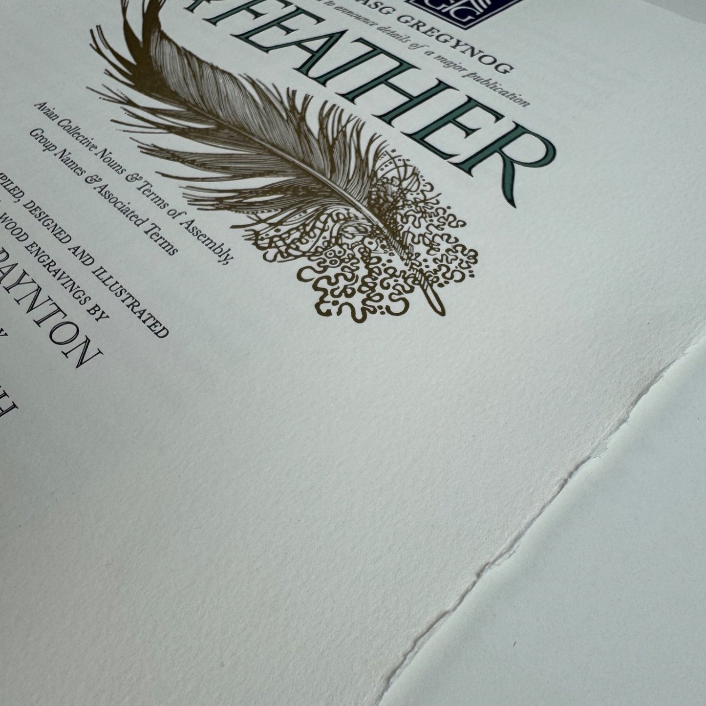 Leaflet for 'Of a Feather' by Colin See-Paynton | Gwasg Gregynog, 2008