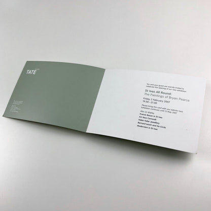 St Ives All Round: The Paintings of Byran Pearce | Private view invite, 2007 | Tate St Ives
