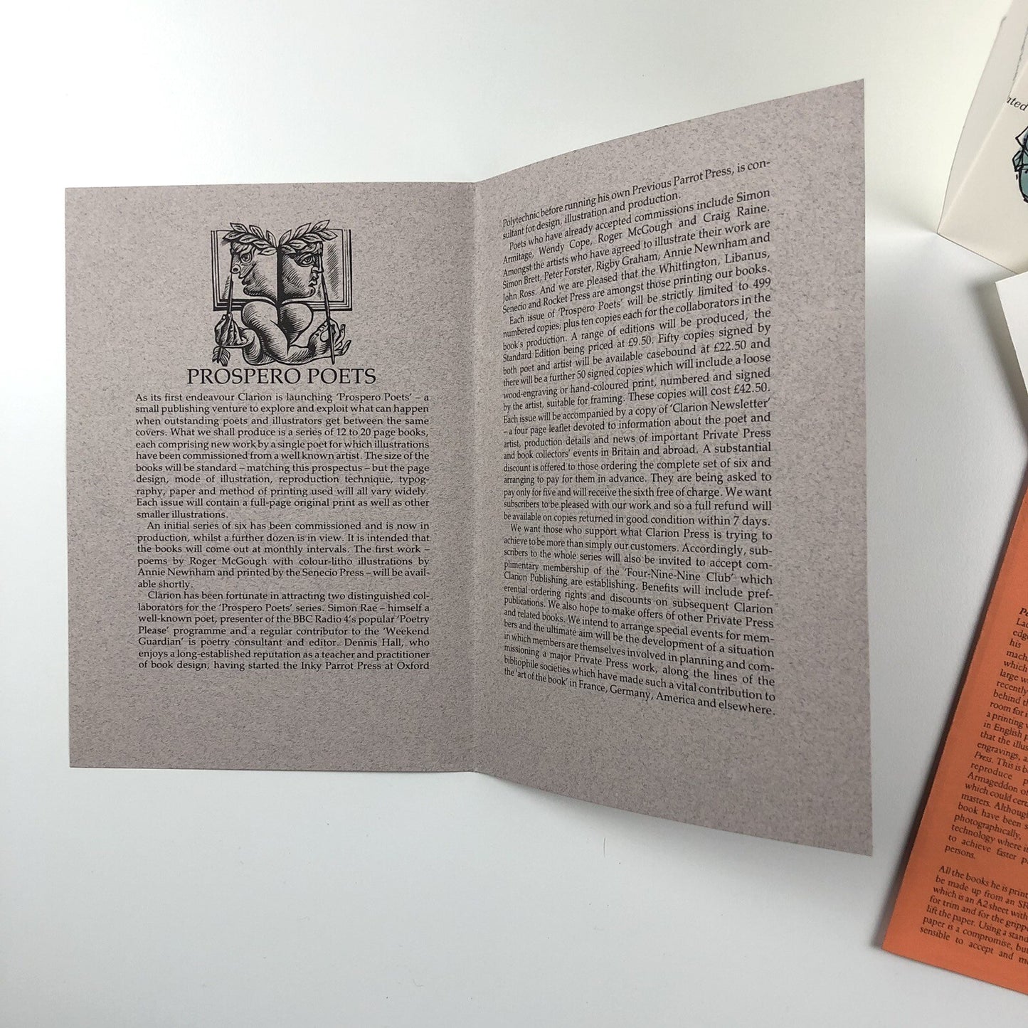 Clarion Publishing – promotional leaflet and inserts c. 1994