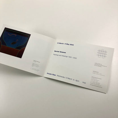 Derek Greaves. Paintings and drawings 1952-2002 | James Hyman | Private view card