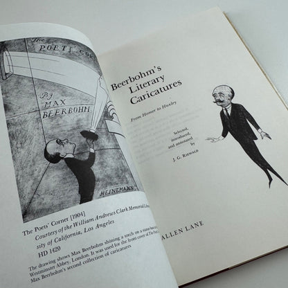 Beerbohm’s Literary Caricatures by J.G. Reward | Allen Lane, 1977