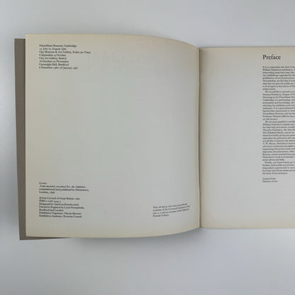 William Nicholson – Paintings, Drawings & Prints | Arts Council catalogue, 1980/81