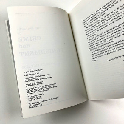 The Ephemera of Crime and Punishment by Maurice Rickards | Ephemera Society, 1983