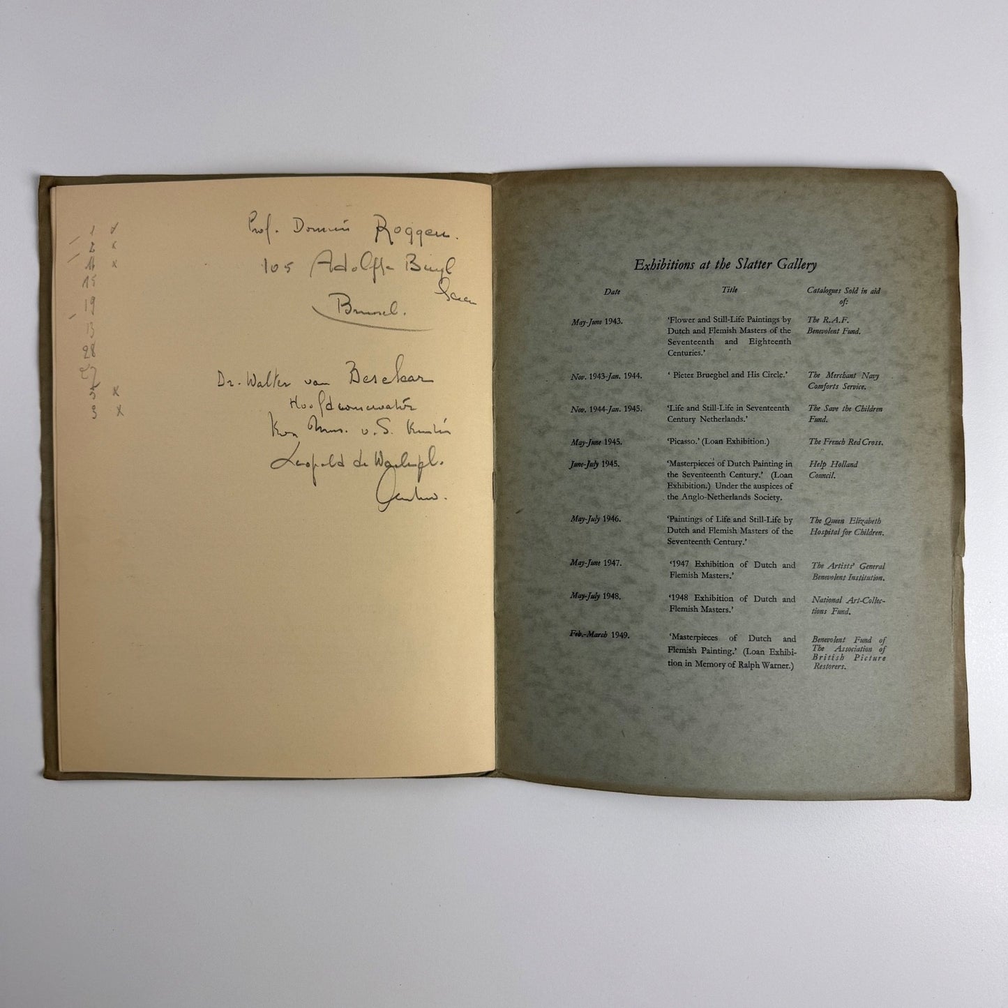 1949 Exhibition of Dutch and Flemish Masters | Eugene Slatter, London, 1949