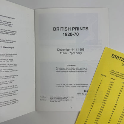 British Prints 1920-70 | Blond Fine Art December 1988