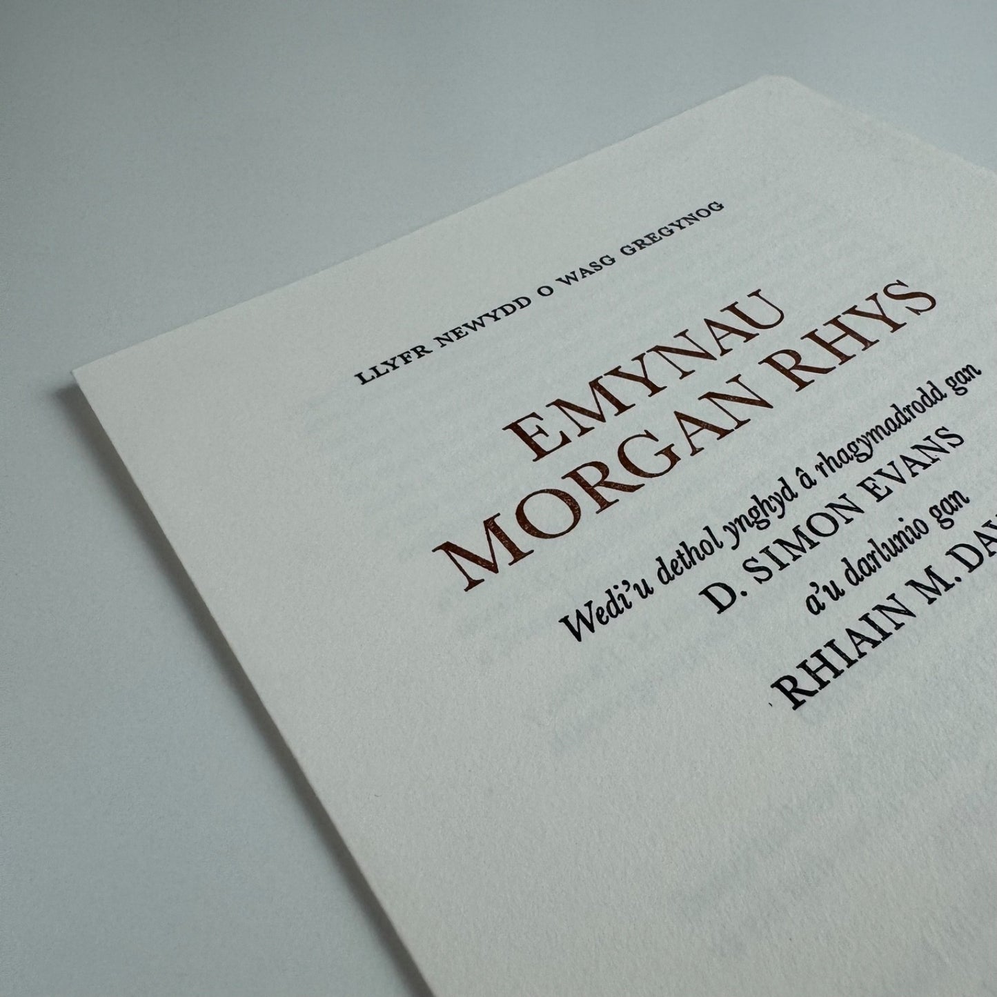 Prospectus Emynau Morgan Rhys ed. D. Simon Evans Rhiain M. Davies Gwasg Gregynog