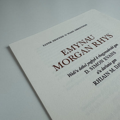 Prospectus Emynau Morgan Rhys ed. D. Simon Evans Rhiain M. Davies Gwasg Gregynog