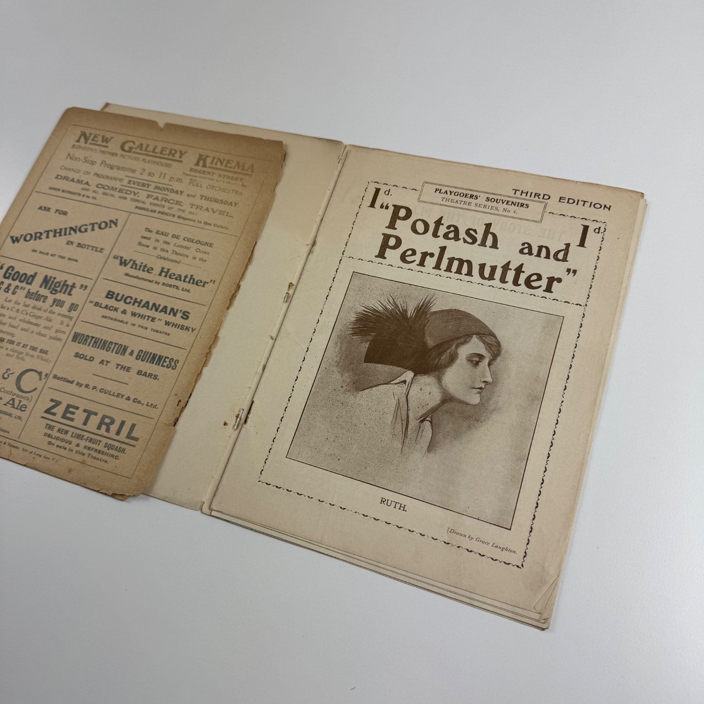 Programme The Queen’s Theatre ‘Potash and Perlmutter' Montague Glass c.1914