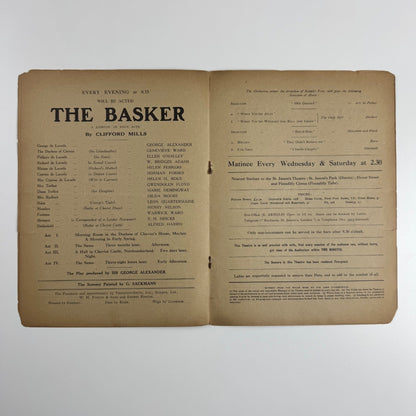 St James's Theatre The Basker | Manager, Sir George Alexander c. 1916