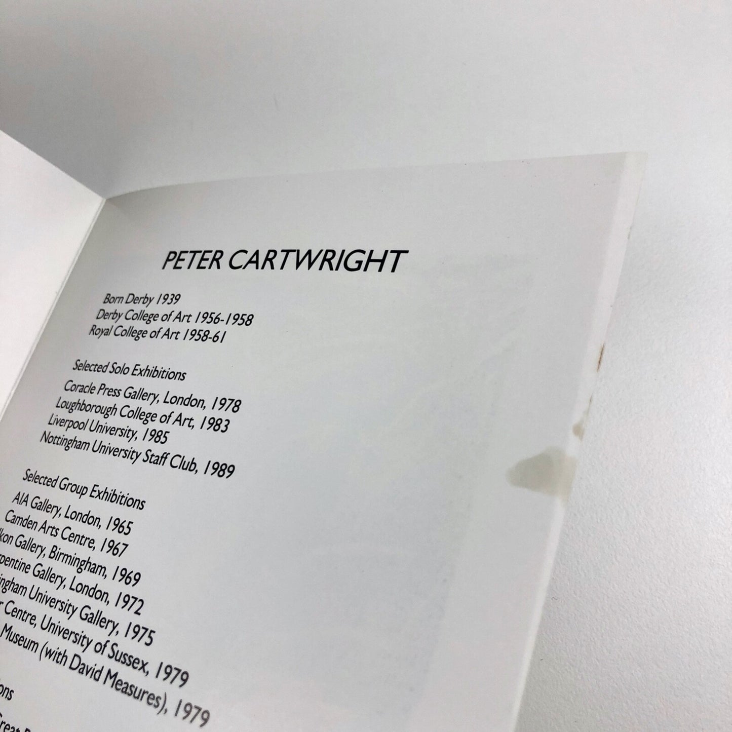 David Willetts, Peter Cartwright, David Measures – an exhibition of paintings & drawings | Nottingham Polytechnic, undated