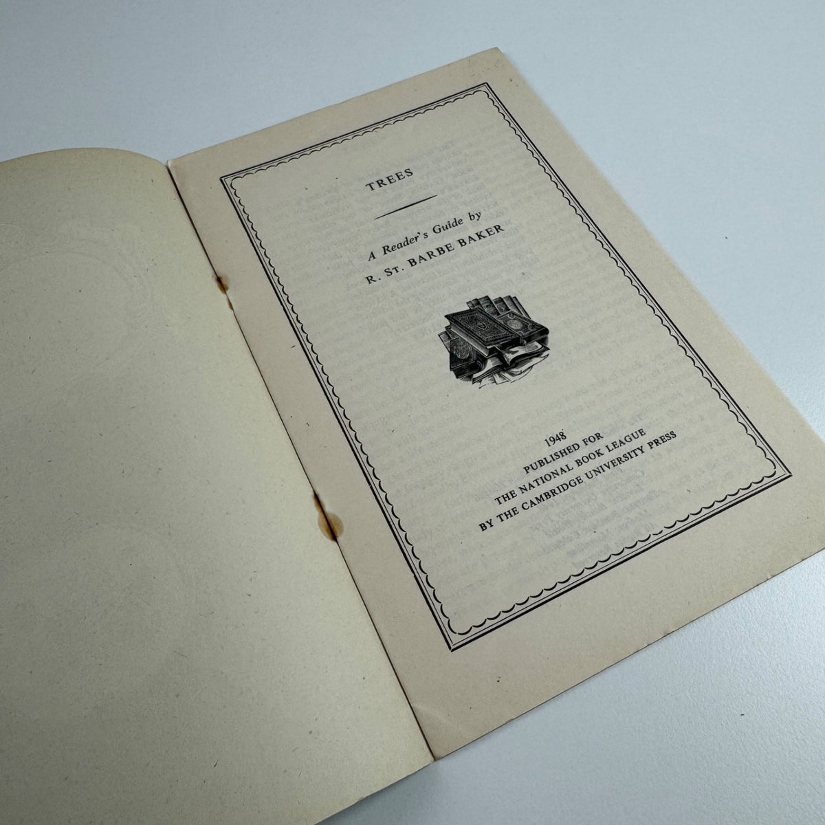 A Reader’s Guide Trees by R. St Barbe Baker | National Book League | Cambridge University Press, 1948, illustrations byJoan Hassall