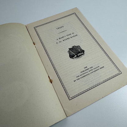 A Reader’s Guide Trees by R. St Barbe Baker | National Book League | Cambridge University Press, 1948, illustrations byJoan Hassall