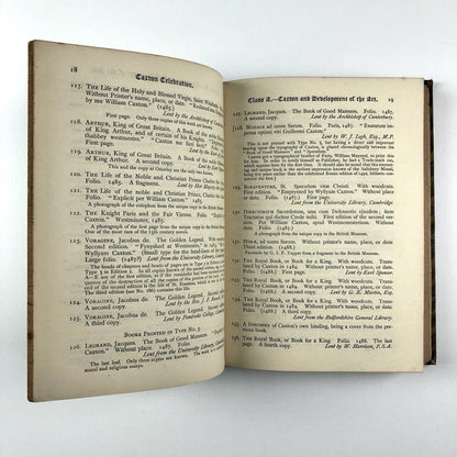 Caxton Celebration, 1877 catalogue | South Kensington Museum | George Bullen, Vivian Ridler