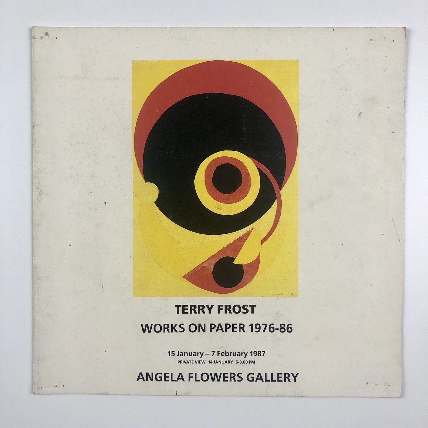 Terry Frost. Works on Paper 1976-86 | Folded card | Angela Flowers Gallery 1987