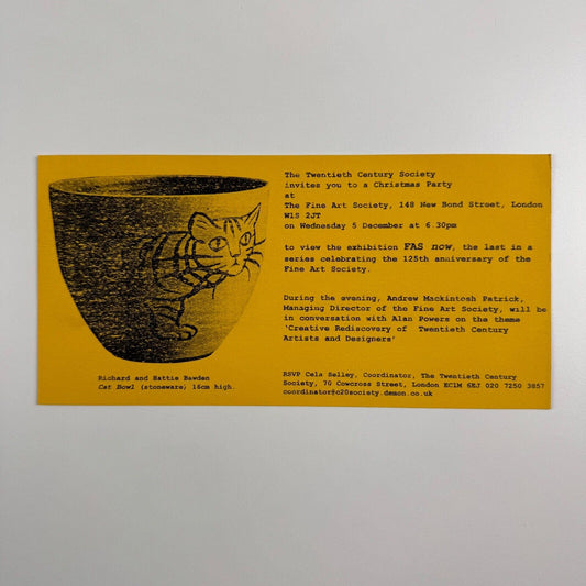 Invite The Twentieth Century Society party | Fine Art Society, 2001 | Richard and Hattie Bawden