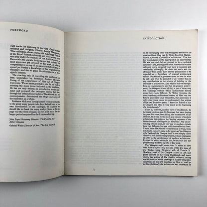 Charles Rennie Mackintosh – A Centenary Exhibition | Scottish Arts Council catalogue, 1968