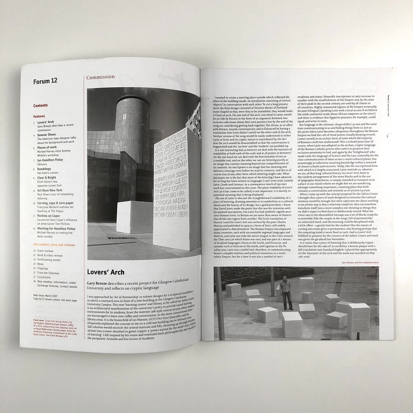 Forum 12 Journal of Letter Exchange | Issue 12 September, 2006 | Art Deco lettering