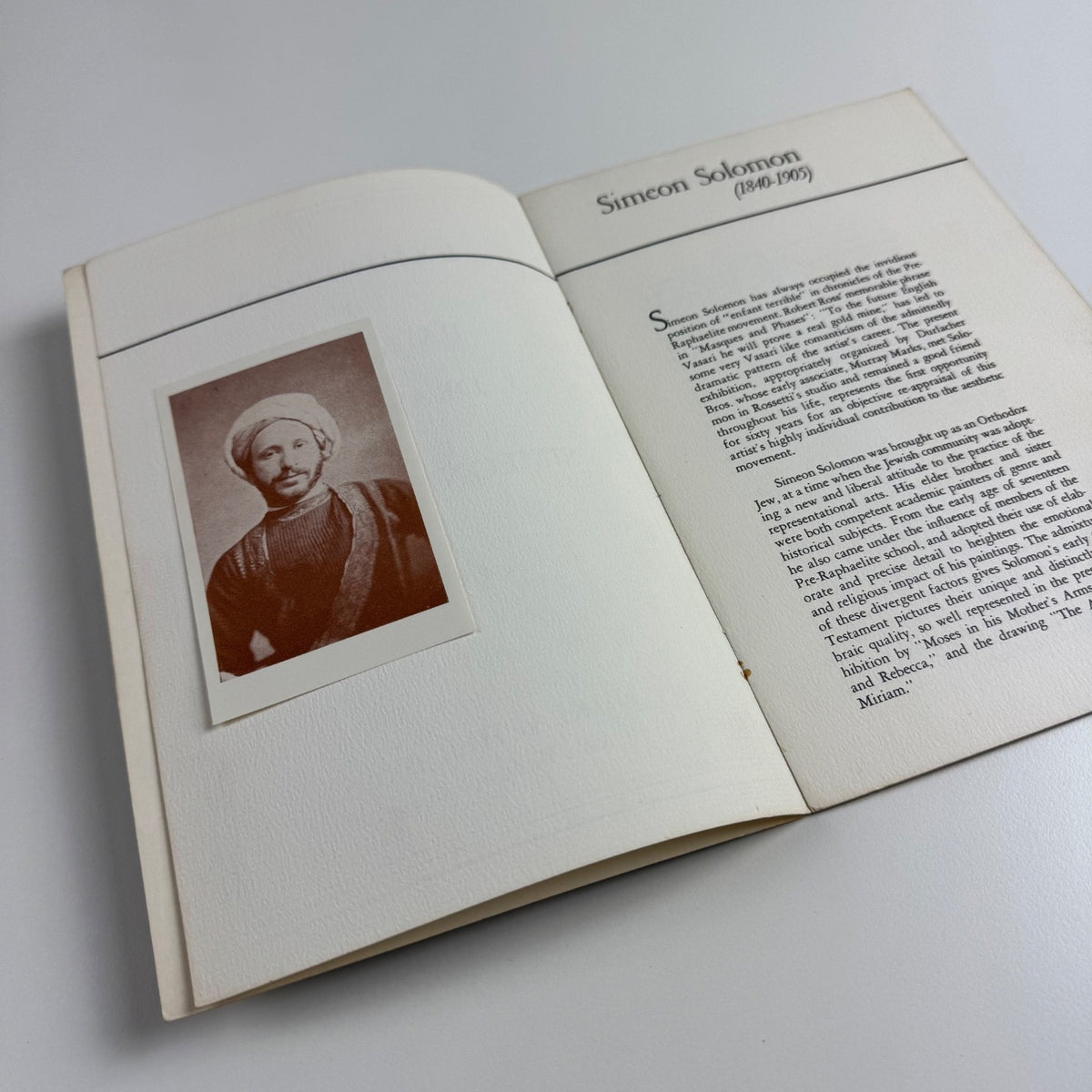 Paintings and drawings by Simeon Solomon | Durlacher Bros Madison Avenue, New York 1966 introduction by Lionel Lambourne