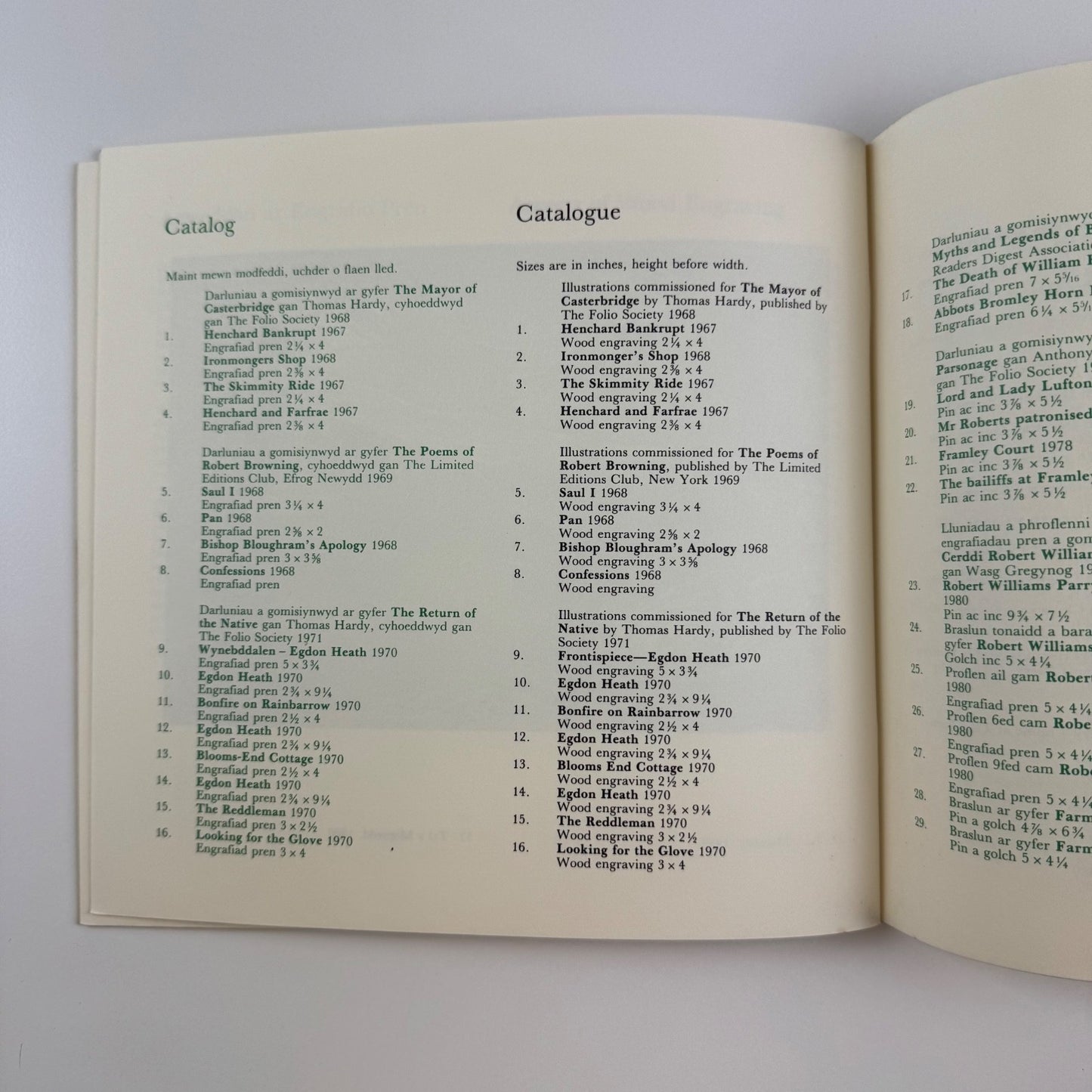 Peter Reddick. Gregynog Fellow 1979-80 | Welsh Arts Council, 1981