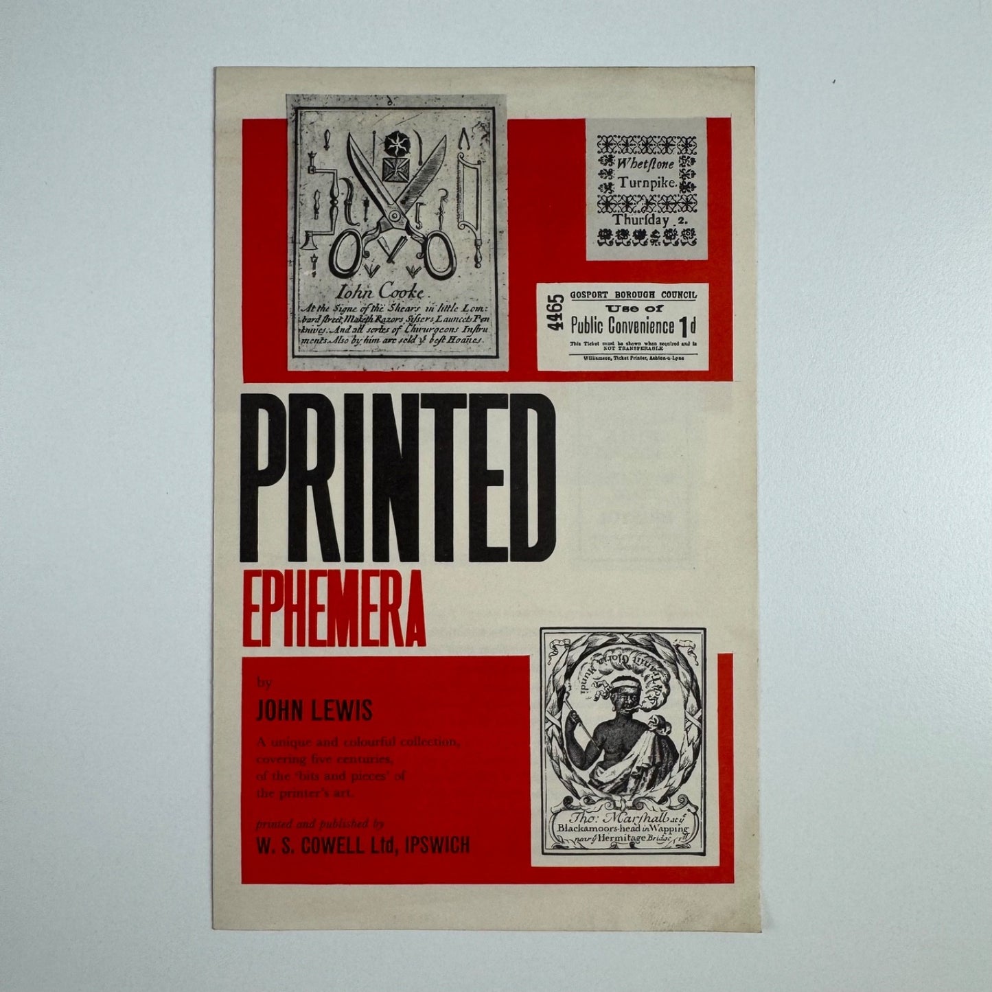 Promotional leaflet/order form for Printed Ephemera by John Lewis W.S. Cowell