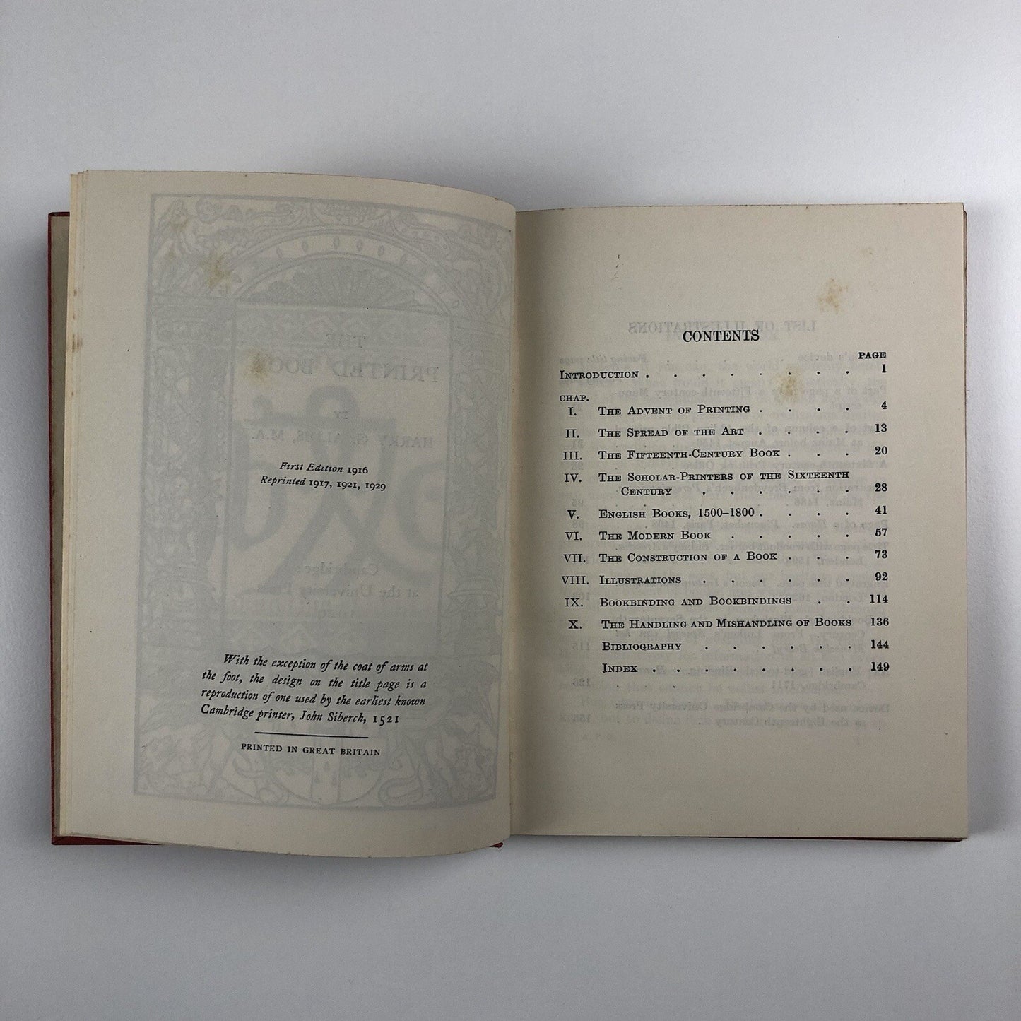 The Printed Book by Harry G. Aldis | Cambridge University Press, 1929 reprint