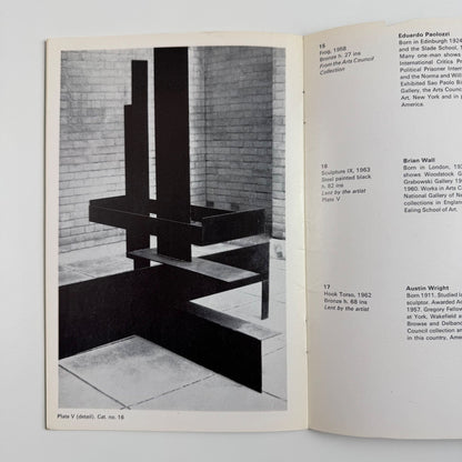Contemporary British Sculpture. An open-air exhibition Arts Council 1964