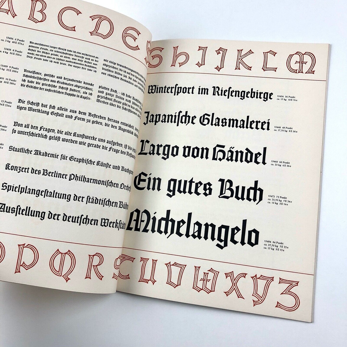 Eine Gotische Schrift type specimen brochure | Weiss-Gotisch E.R. Weiss Bauersche Gießerei