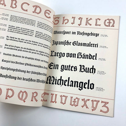 Eine Gotische Schrift type specimen brochure | Weiss-Gotisch E.R. Weiss Bauersche Gießerei