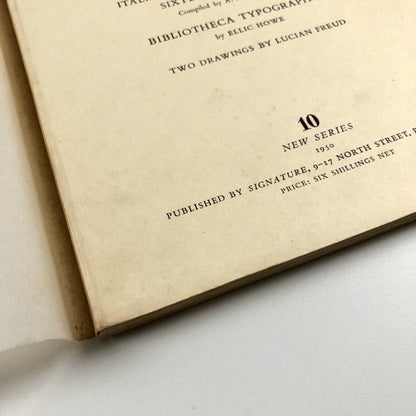 Signature. A quadrimestrial of typography and graphic arts |  New Series No. 10, 1950 | Editor Oliver Simon