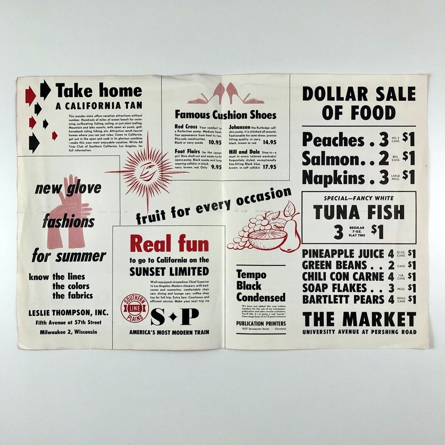 Type specimen Tempo Black Condensed | Ludlow Typograph Company, Chicago, undated