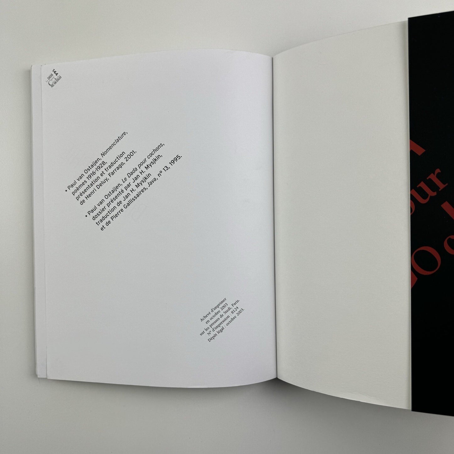 Le Dada pour Cochons Paul van Ostaijen | Textuel Editions, 2003