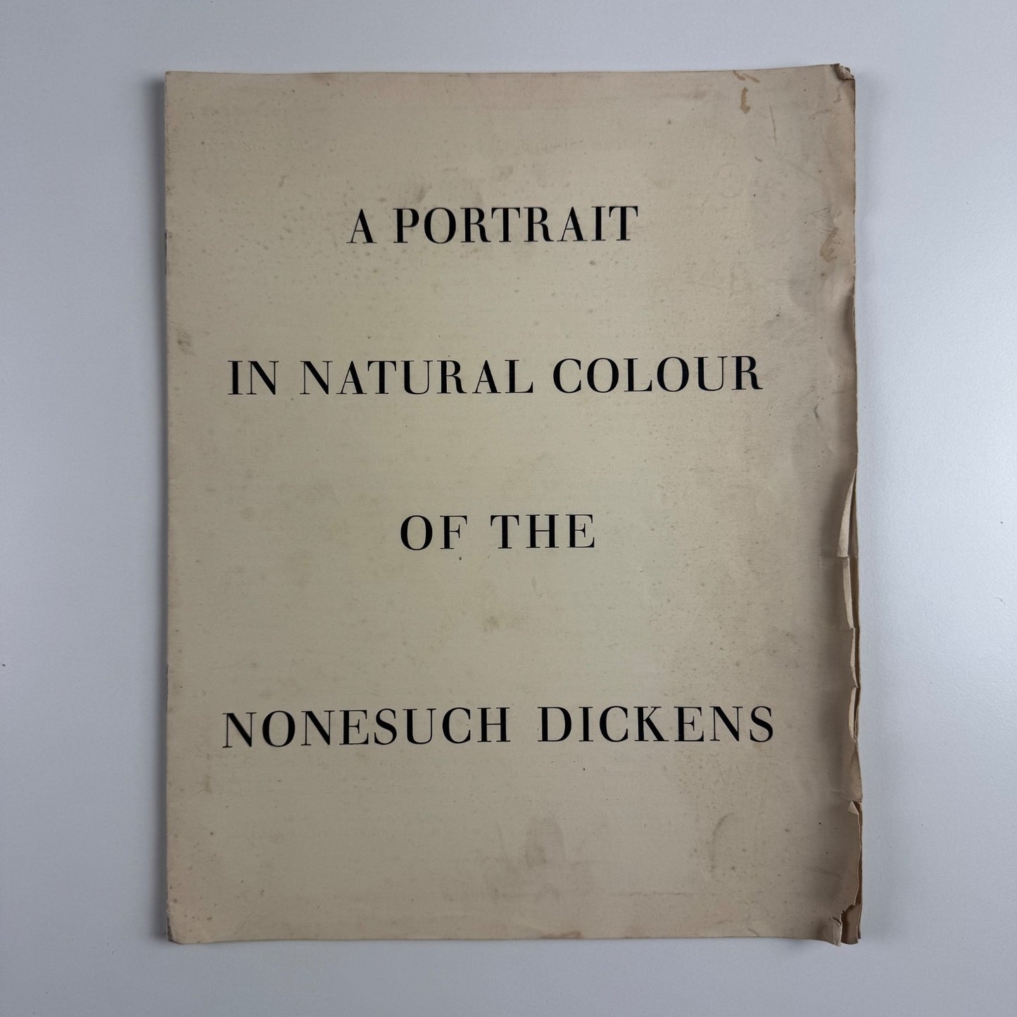 Leaflet A portrait in Natural Colour of the Nonesuch Dickens Nonesuch Press 1937