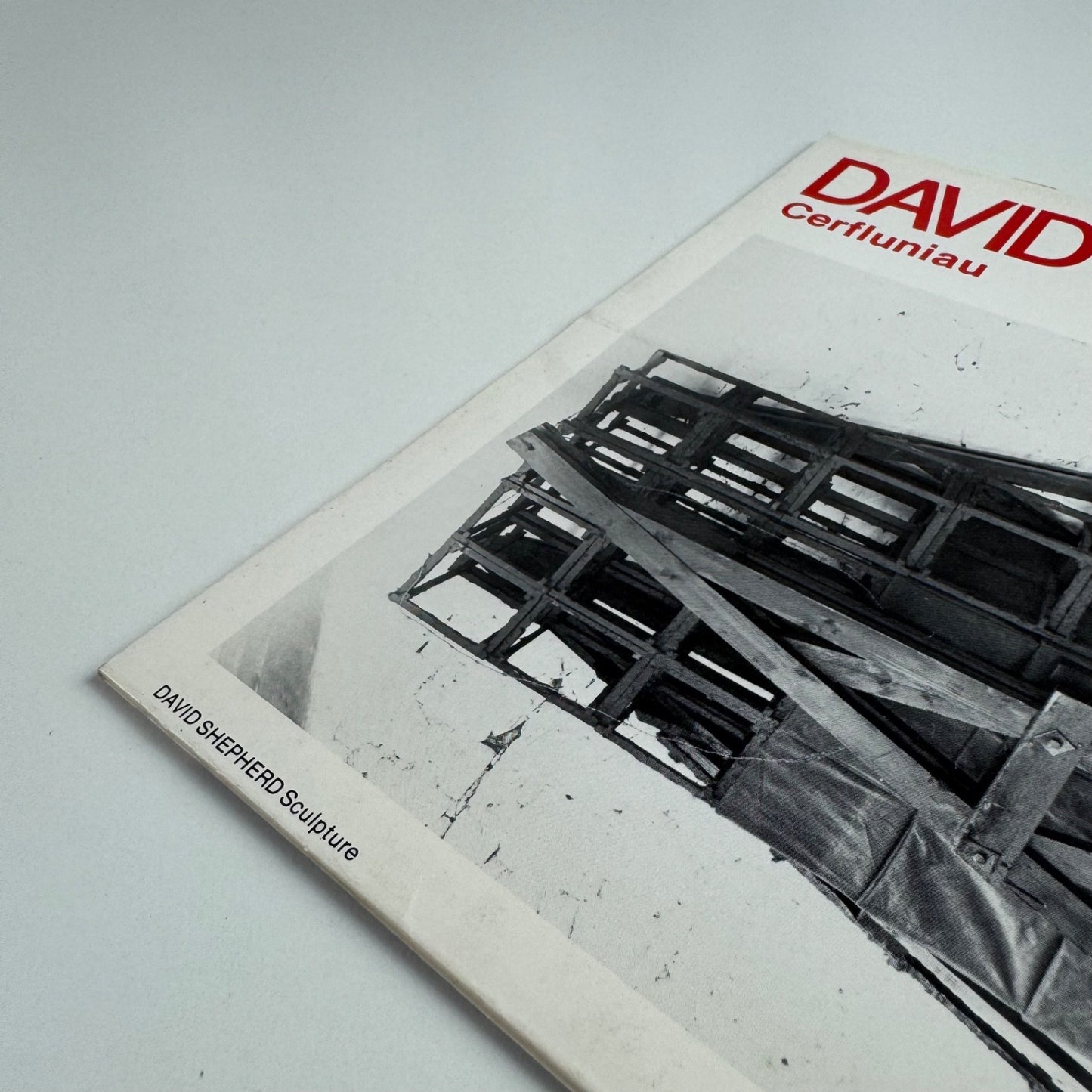 Folding card/catalogue for David Shepherd Sculpture | Oriel, Cardiff, Welsh Arts Council, 1981