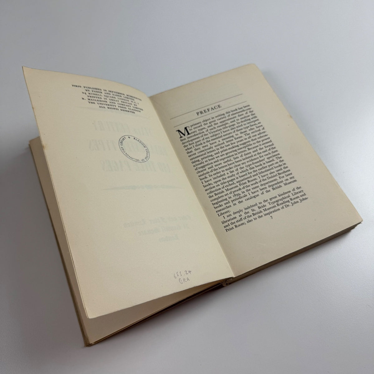 Nineteenth XIXth Century Ornamented Types & Title Pages Nicolette Gray 1938