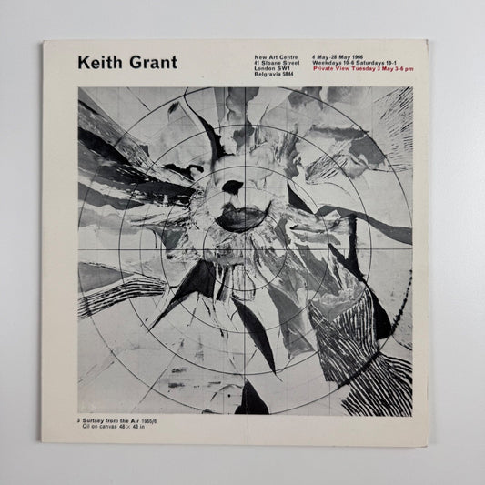 Folding card/catalogue Keith Grant | New Art Centre, London, 1966