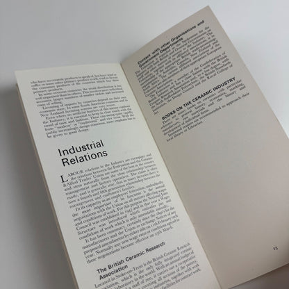 Leaflet Britain's Ceramic Industry British Ceramic Manufacturers Federation 1976