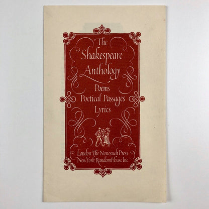 The Shakespeare Anthology leaflet/prospectus | The Nonesuch Press, undated