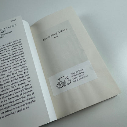 Five Decades of the Burin The Wood Engravings of John DePol | David R. Godine, 2004 | bookplate for Simon Brett