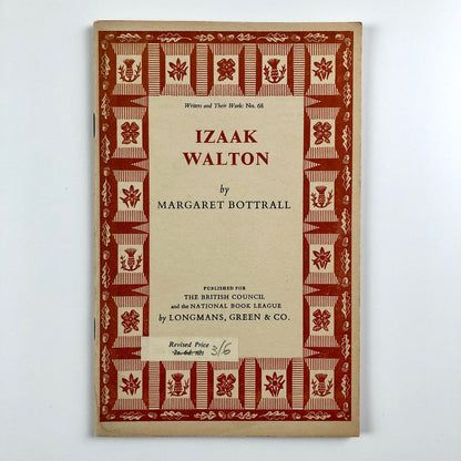 Izaak Walton by Margaret Bottrall | National Book League 1955, No 68