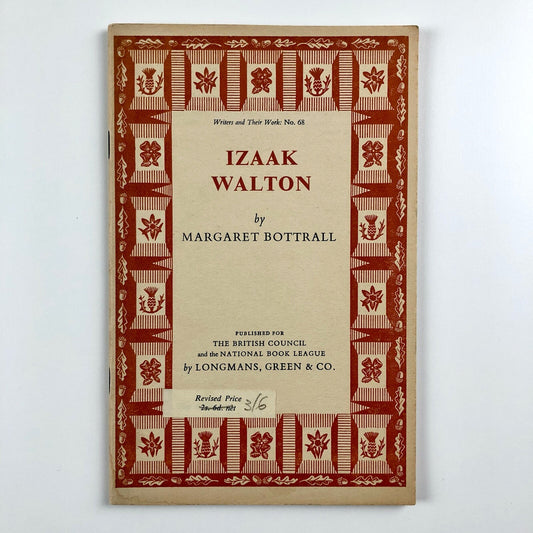 Izaak Walton by Margaret Bottrall | National Book League 1955, No 68