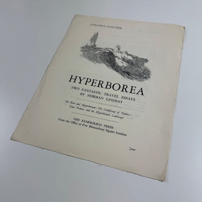 Promotional sheet for Hyperborea Two fantastic travel essays by Norman Lindsay | The Franfrolico Press c.1928
