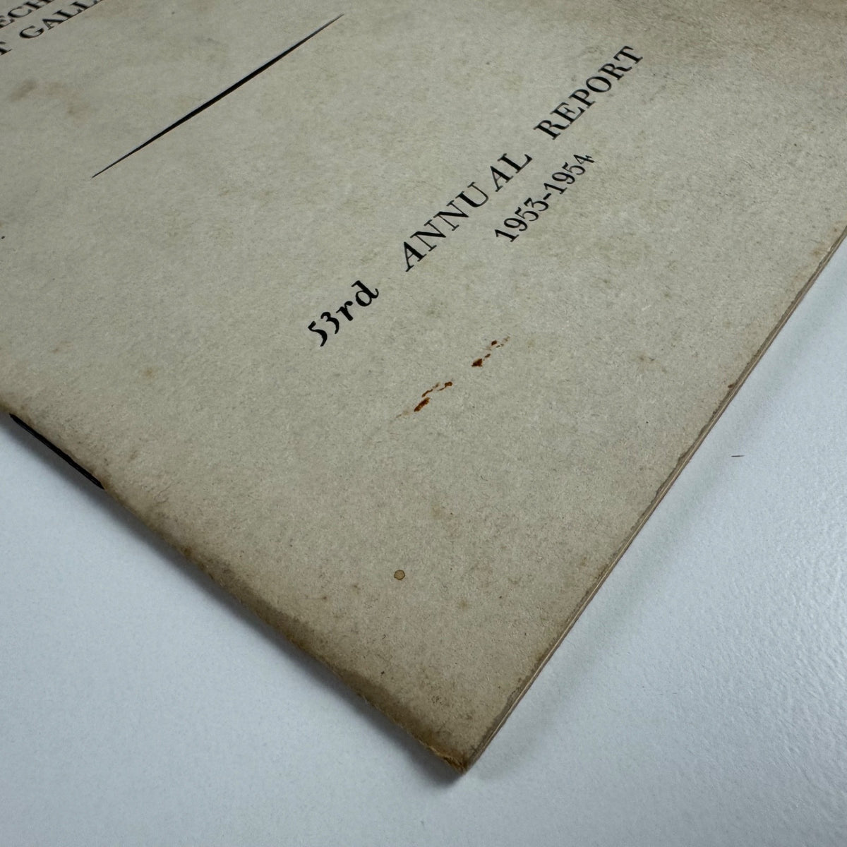 Whitechapel Art Gallery & Whitechapel Gallery Society 53rd Annual Report 1953/54