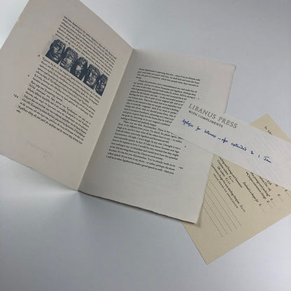 Prospectus: Symposium of Plato Tom Griffith, Peter Forster Libanus Press, 1986