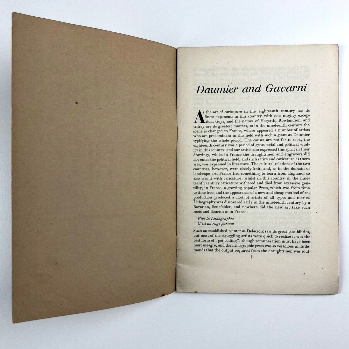 A selection of lithographs by Daumier and Gavarni | Arts Council catalogue booklet, 1946