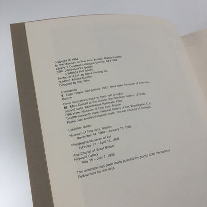 Edgar Degas. The Painter as Printmaker by Sue Welsh Reed & Barbara Stern Shapiro | The Museum of Fine Arts, Boston, 1985