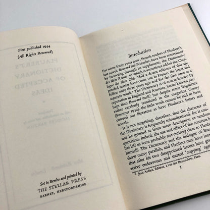 Flaubert’s Dictionary of Accepted Ideas | Translated by Jacques Barzun, 1954
