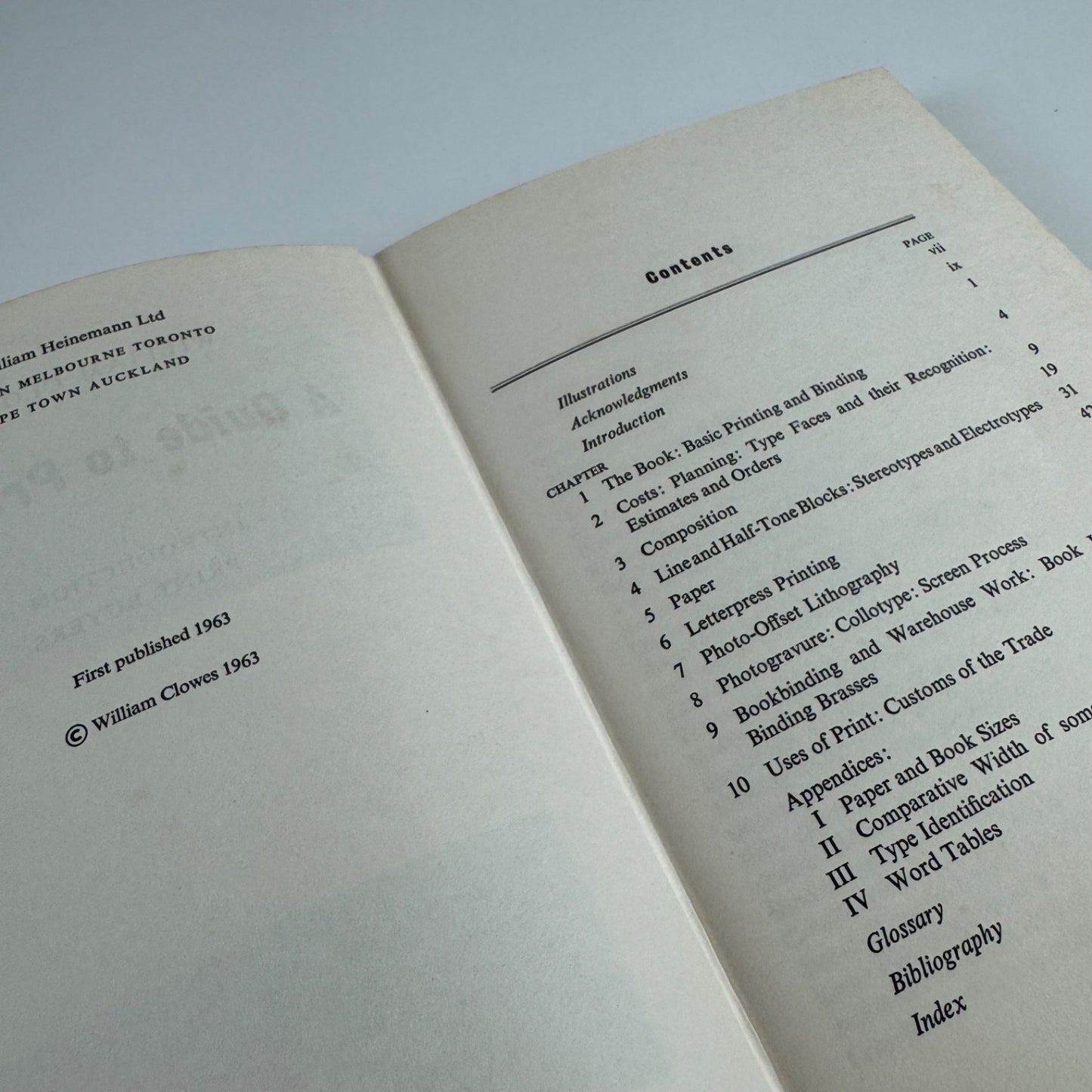 Guide to printing an introduction for print buyers | William Clowes Heinemann 1963