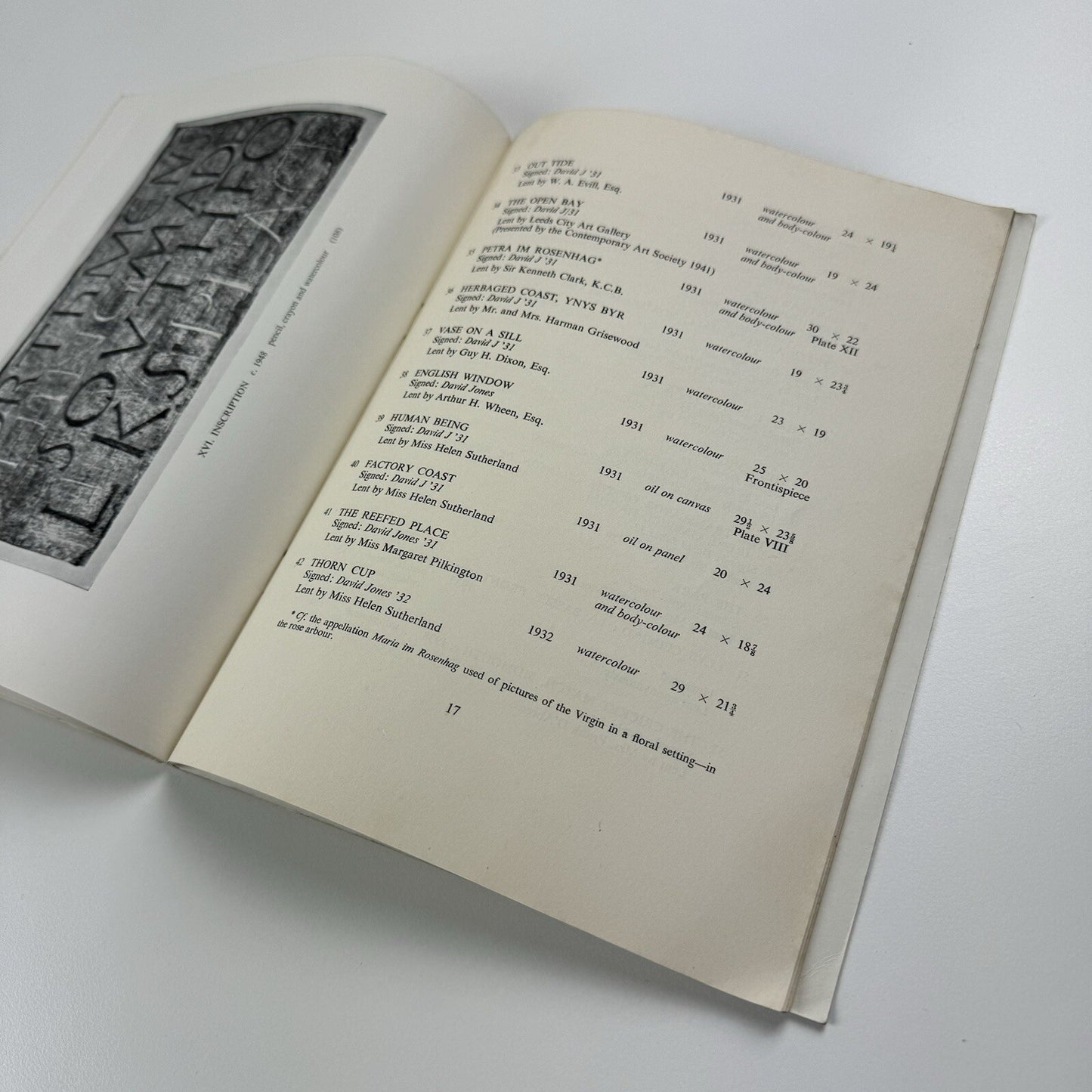 David Jones. Paintings, drawings and engravings | Arts Council catalogue, 1954